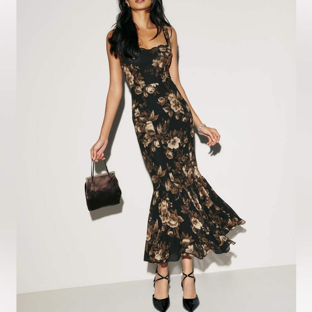 Reformation Irisa dress in Grand Dame